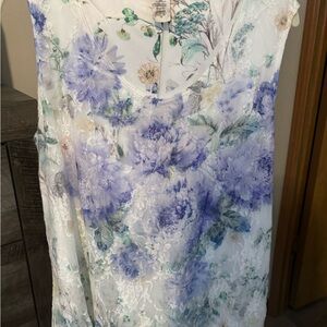 Brittany Black Purple and Green Sleeveless Tank Top